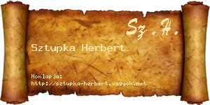 Sztupka Herbert névjegykártya